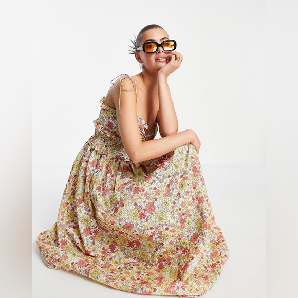 ASOS DESIGN cami knot front midi sundress - Picture 7 of 9